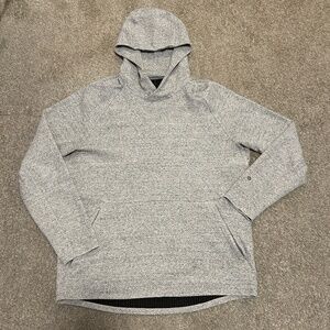 Lululemon At Ease Hoodie Mens Heathered Grey Black Size XL
